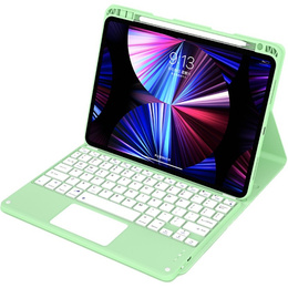 Carcasă + tastatură iPad Air 10.9 4 2020 / 5 2022, Touchpad, verde