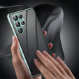 Husa pentru Samsung Galaxy S22 Ultra, Magnetic Dual Glass, verde