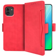 Cu clapetă pentru Samsung Galaxy A03, Card Slot, roșu
