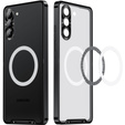 Carcasă de protecție pentru camera foto pentru Samsung Galaxy S23 Plus, CamShield MagSafe, transparent / negru