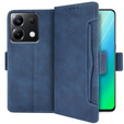 Cu clapetă pentru Xiaomi Poco X6 5G, Card Slot, albastru