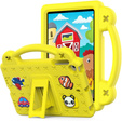 Husă pentru copii pentru iPad mini 7.9" 2019/2015/2014/2013/2012 (5/4/3/2/1 gen.), Cute Patterns, cu suport, galben