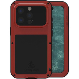 Love Mei Huse pentru iPhone 15 Pro, armored with glass, roșu