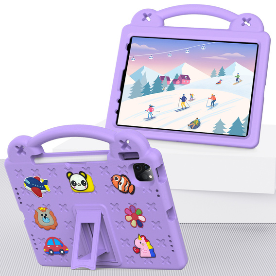 Husă pentru copii pentru iPad 10.9 2022 10 Gen, Cute Patterns, cu suport, violet
