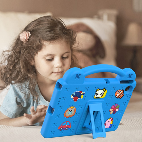 Husă pentru copii pentru Lenovo Tab TB311FU, Cute Patterns, cu suport, albastru