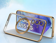 Husă pentru Samsung Galaxy A55 5G, Electro MagSafe, de aur + Sticlă pentru ecran