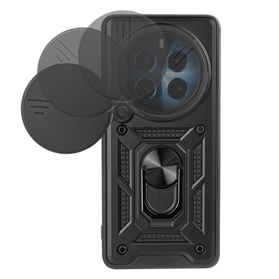 Husă blindată pentru Realme 12 Pro 5G / 12 Pro+ 5G, CamShield Slide, negru