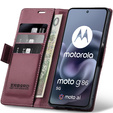 ERBORD Portofel Litchi lucios cu clapetă pentru Motorola Moto G86 5G / G86 Power 5G