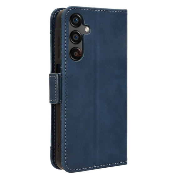 Cu clapetă pentru Samsung Galaxy A25 5G, Card Slot, albastru