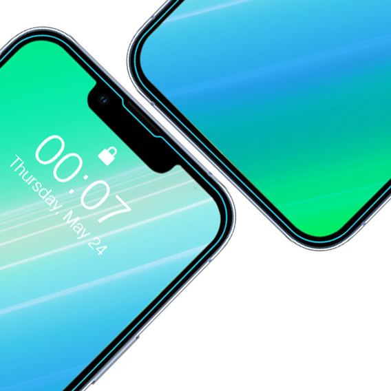 2x sticlă călită pentru iPhone 14 Plus, ERBORD 9H Hard Glass pe ecran