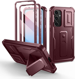 Husă blindată pentru Samsung Galaxy S24 FE, Dexnor Full Body (Two Frames), roșu