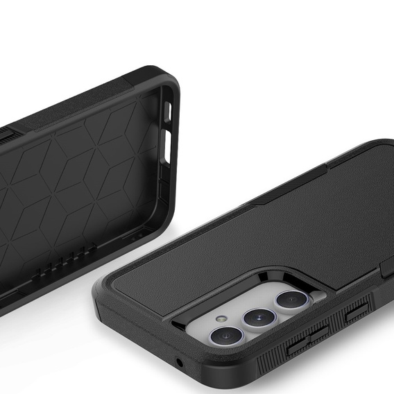 Husa blindată pentru Samsung Galaxy S23 FE, Dual Shockproof, negru