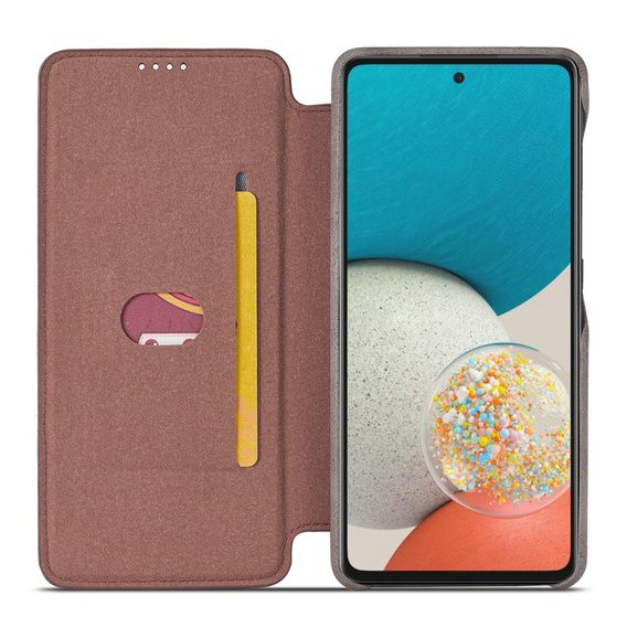 Cu clapetă pentru Samsung Galaxy A53 5G, LC.IMEEKE, cafea