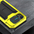 Husă pentru iPhone 15, R-JUST CamShield Slide, armată, galben / negru