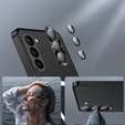 Carcasă de protecție pentru camera foto pentru Samsung Galaxy S23, CamShield MagSafe, transparent / negru