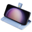 Cu clapetă pentru Samsung Galaxy A54 5G, Wallet Zipper Pocket, albastru