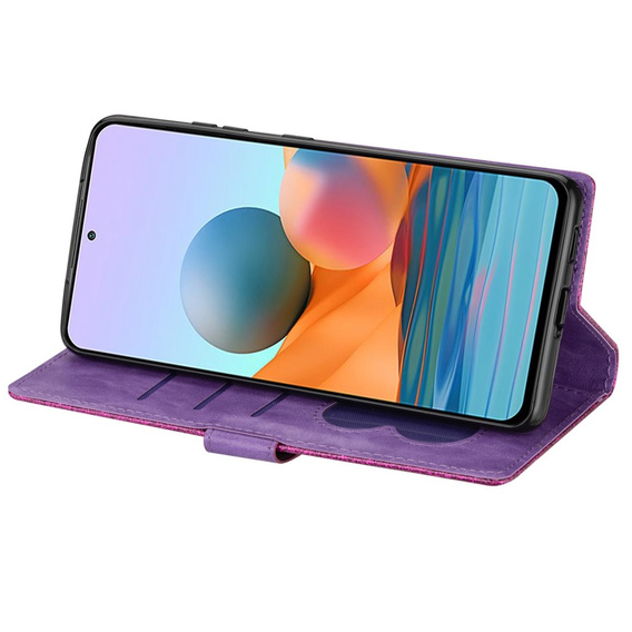 Cu clapetă pentru Samsung Galaxy A36 5G, Wallet Zipper Pocket Glittery, violet