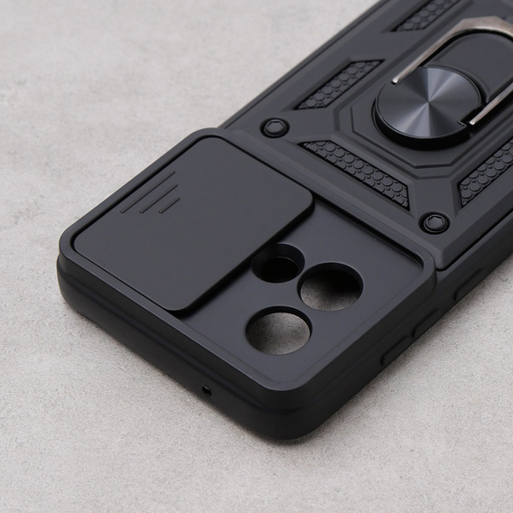 Husă blindată pentru Motorola Moto G84 5G, CamShield Slide, negru
