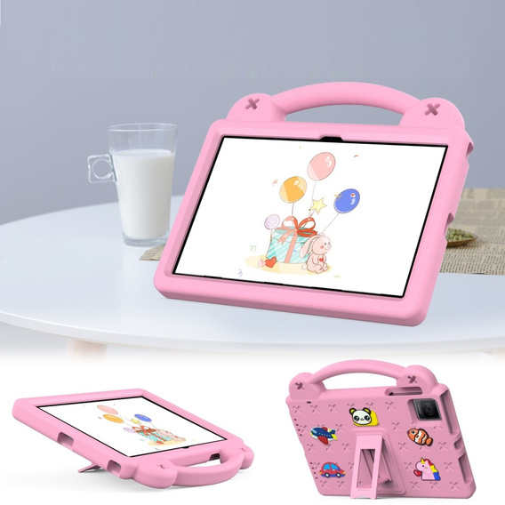 Husă pentru copii pentru T Tablet 5G, Cute Patterns, cu suport, roz