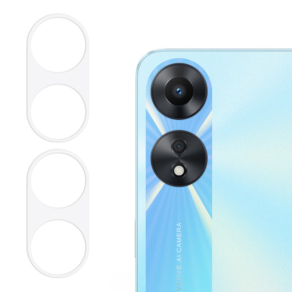 2x ERBORD sticlă călită ERBORD pentru camera pentru Oppo A78 4G, transparentă