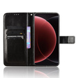 Cu clapetă pentru Xiaomi 15 Ultra, Crazy Horse Wallet, negru