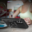 Husă blindată pentru Samsung Galaxy S23 FE, CamShield Slide, negru