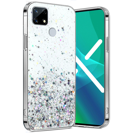 Huse pentru Realme 7i, Glittery, transparentă