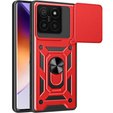 Husă blindată pentru Xiaomi 14T, CamShield Slide, roșu