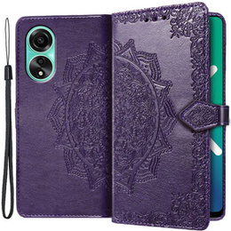 Cu clapetă pentru Oppo A98 5G, Mandala, violet
