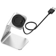 Stație de andocare USB din aluminiu pentru Garmin Fenix 7/7S/7X/6/6X/6S, argintiu