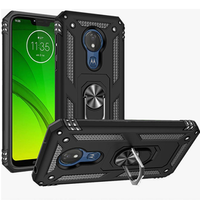 Husă blindată pentru Motorola Moto G7 Power, Nox Case Ring, negru