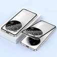 Husa pentru Xiaomi 15 Ultra, Magnetic Dual Glass, de argint