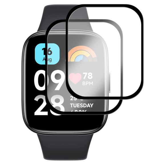 2x ERBORD Hybrid Glass pentru Xiaomi Redmi Watch 3 Active