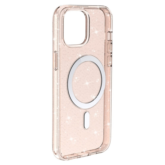 Husă pentru iPhone 14 Plus, Glittery, pentru MagSafe, de aur
