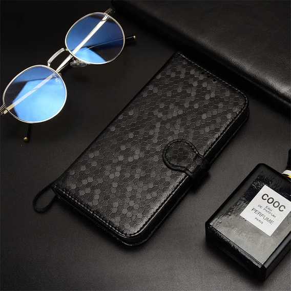 Husa cu clapetă pentru ASUS ROG Phone 8 Pro, Wallet Rhombus, negru