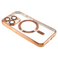 Husă pentru iPhone 14 Pro, Electro MagSafe, de aur + Sticlă pentru ecran