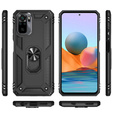 Husă blindată pentru Xiaomi Redmi Note 10/10S, Nox Case Ring, negru