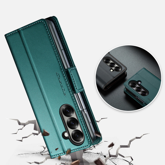 CASEME Litchi Wallet flip caz pentru Samsung Galaxy Z Fold7 5G