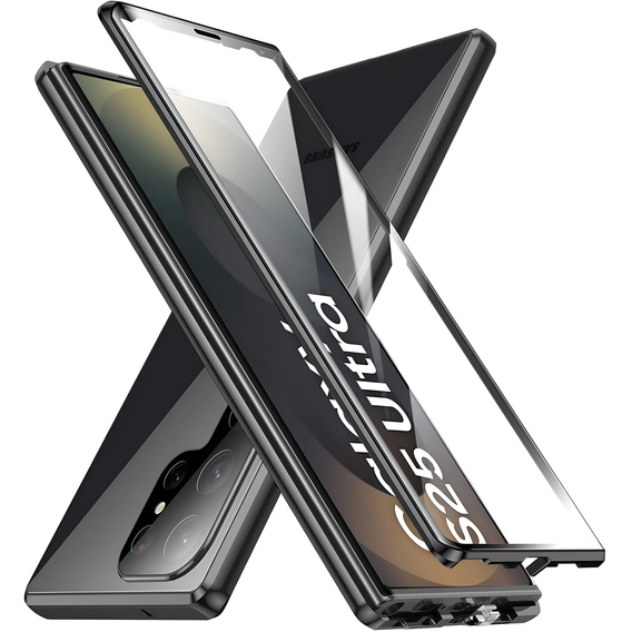 Husa pentru Samsung Galaxy S25 Ultra, Magnetic Dual Glass, negru
