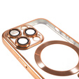 Husă pentru iPhone 14 Pro, Electro MagSafe, de aur + Sticlă pentru ecran