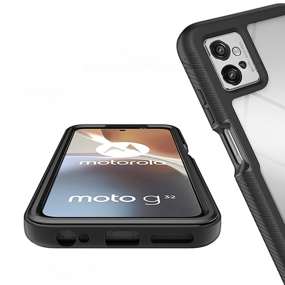 Carcasă pentru Motorola Moto G32, Shockproof, cu folie, negru
