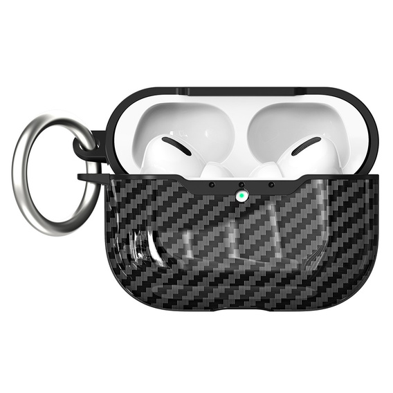 Husă TPU texturată din fibră de carbon pentru AirPods Pro 3