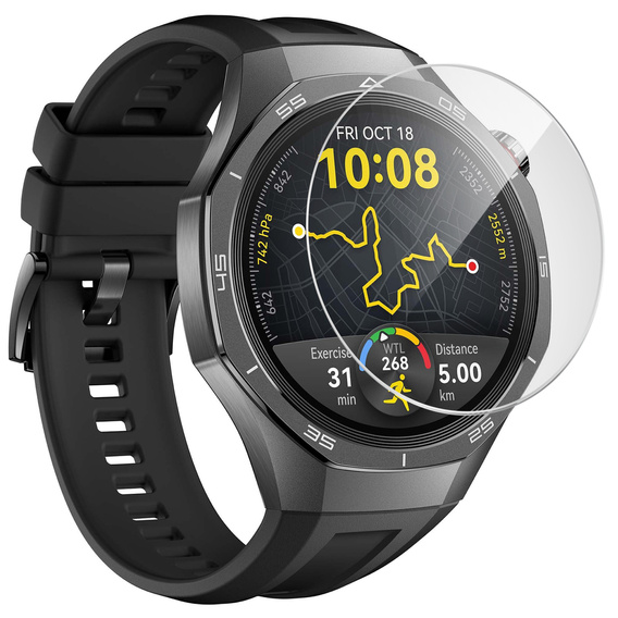 2x ERBORD sticlă călită pentru Huawei Watch GT 5 Pro 46mm, cu cadru de montare