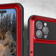 Love Mei Huse pentru iPhone 14 Pro, armored with glass, roșu