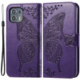 Cu clapetă pentru Motorola Edge 20 Lite, Butterfly, violet