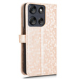 Husa cu clapetă pentru Motorola Moto G56 5G, Wallet Rhombus, de aur
