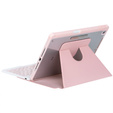 Husă pentru tastatură pentru iPad 11" 2025 A16 (11 gen.) / iPad 10.9" 2022 (10 gen.), Rotary 360° Leather, roz rose gold