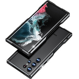 Husa LUPHIE pentru Samsung Galaxy S22 Ultra, Armor Bumper, negru