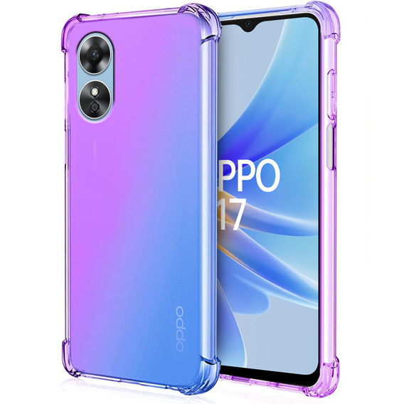 Husa pentru Oppo A17, Gradient Dropproof, Violet / albastru