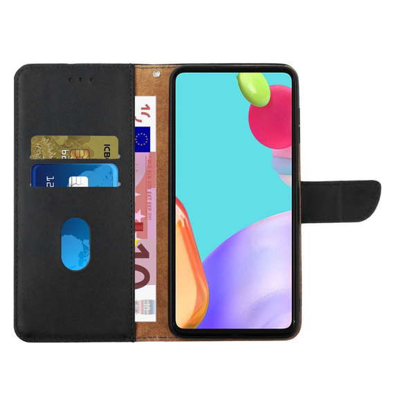 Cu clapetă pentru Samsung Galaxy A35 5G, Split Leather Wallet, negru